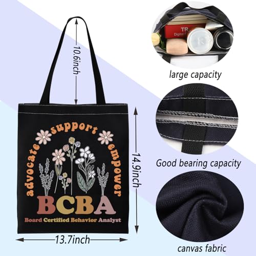 Image of ENSIANTH BCBA Tote Bag - Board Certified Behavior Analyst & Therapist Gift - Special Education Teacher Gift