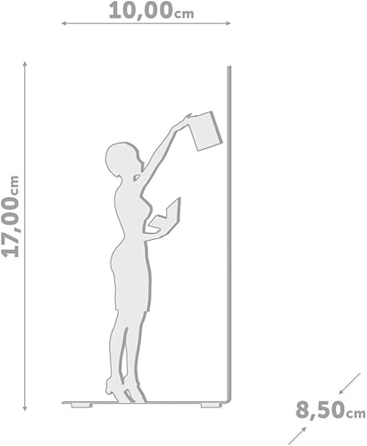 Miniatura 8 de Balvi The Library - Sujetalibros de metal, decorativo y funcional, para el hogar y la oficina, diseño negro resistente con parachoques