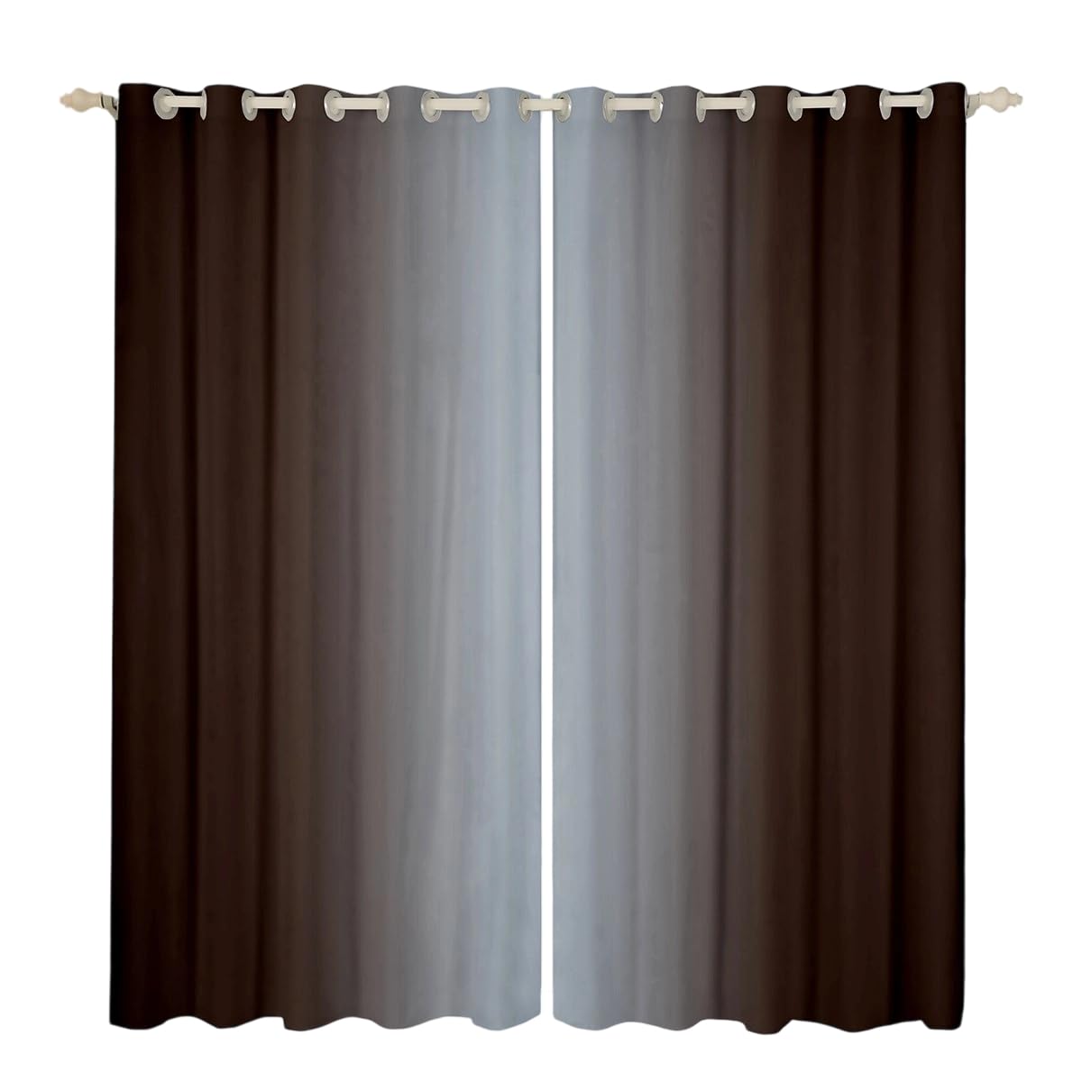 Homewish Red Grey and Black Curtains for Bedroom,Rainbow Ombre Blackout Curtains Aesthetic Living Room Decor,Gradient Colorful Curtains & Drapes Abstract Window Curtain 2 Panels 66x72