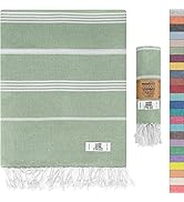 EPHESUS TOWELS Turkish Beach Towel - Turkish Cotton - 39x71 inch Oversized - Turkish Towel for Be...