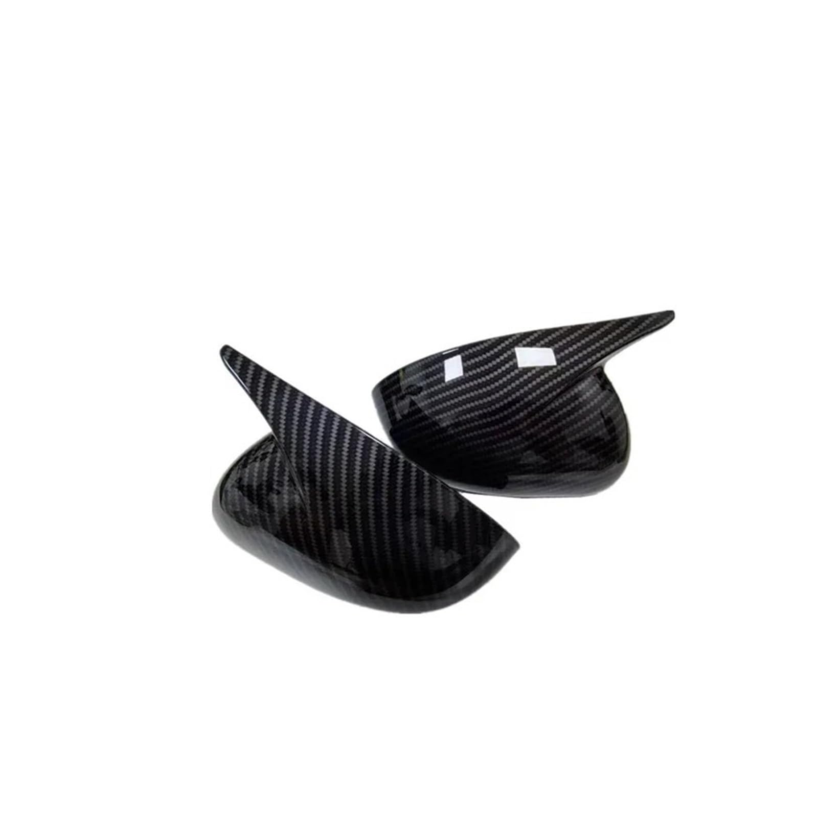 Rearview Mirror Cover Cap for Kia for Rio 2011-2017 Car Sticker Rearview Side Mirror Cover Horn Wing Cap Exterior Door Case Trim(No Turn Light Carbon Look)