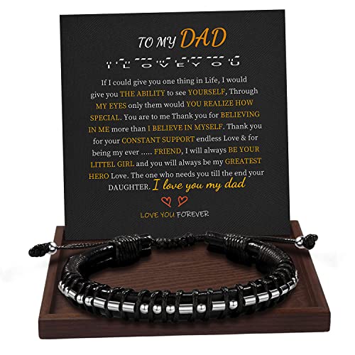 Inspirational Gifts for Men Morse Code Bracelets Mens Bracelets Graduation Gifts for Him Fathers Day Adjustable Leather Bracelet Motivational Birthday Annivesary Jewelry Stocking Stuffers for Men