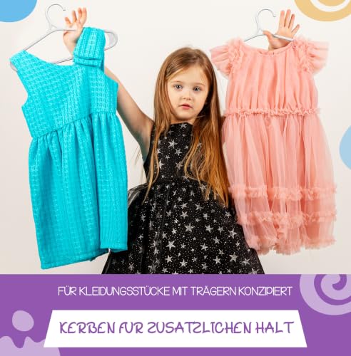 Utopia Home Kleiderbügel Kinder 40er Pack, Weiß Kinderkleiderbügel, Baby Kleiderbügel rutschfest, Drehbarer Haken… – Ansicht 7