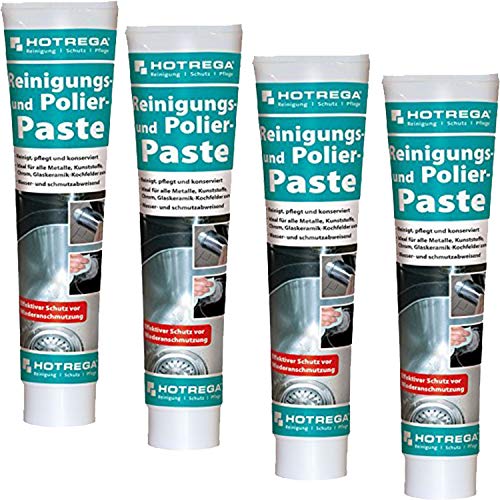 4 x HOTREGA Reinigungs- und Polierpaste 125ml Tube
