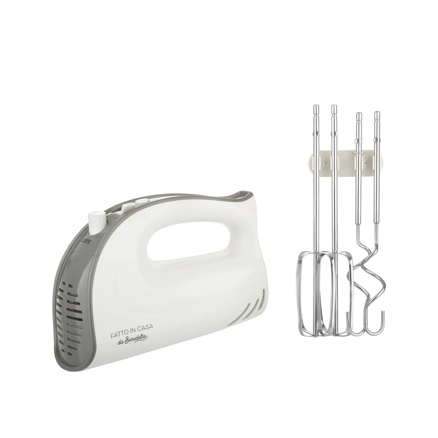 Fatto in Casa da Benedetta – Sbattitore elettrico da Cucina (5 Velocità + Funzione Turbo) con doppio Set di Fruste lunghe per Montare e Impastare, Potenza 500 W