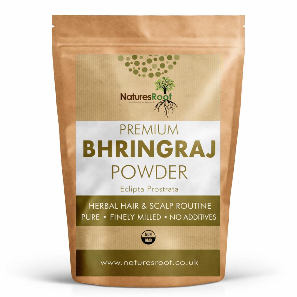 Natures Root Pure Bhringraj Powder 250g - For Healthy Hair Growth | Eclipta Alba Powder | For a Dandruff-Free Scalp