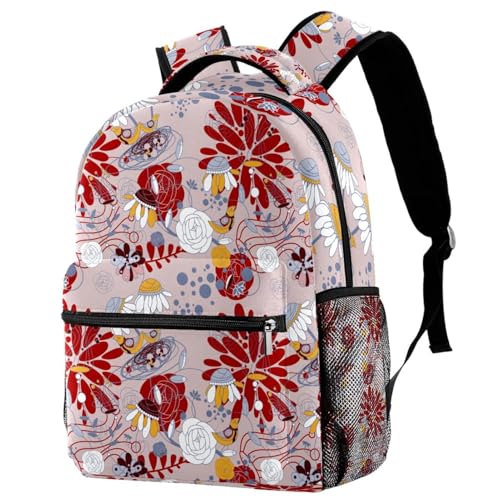 Sac de voyage décontracté à motifs floraux pour ados