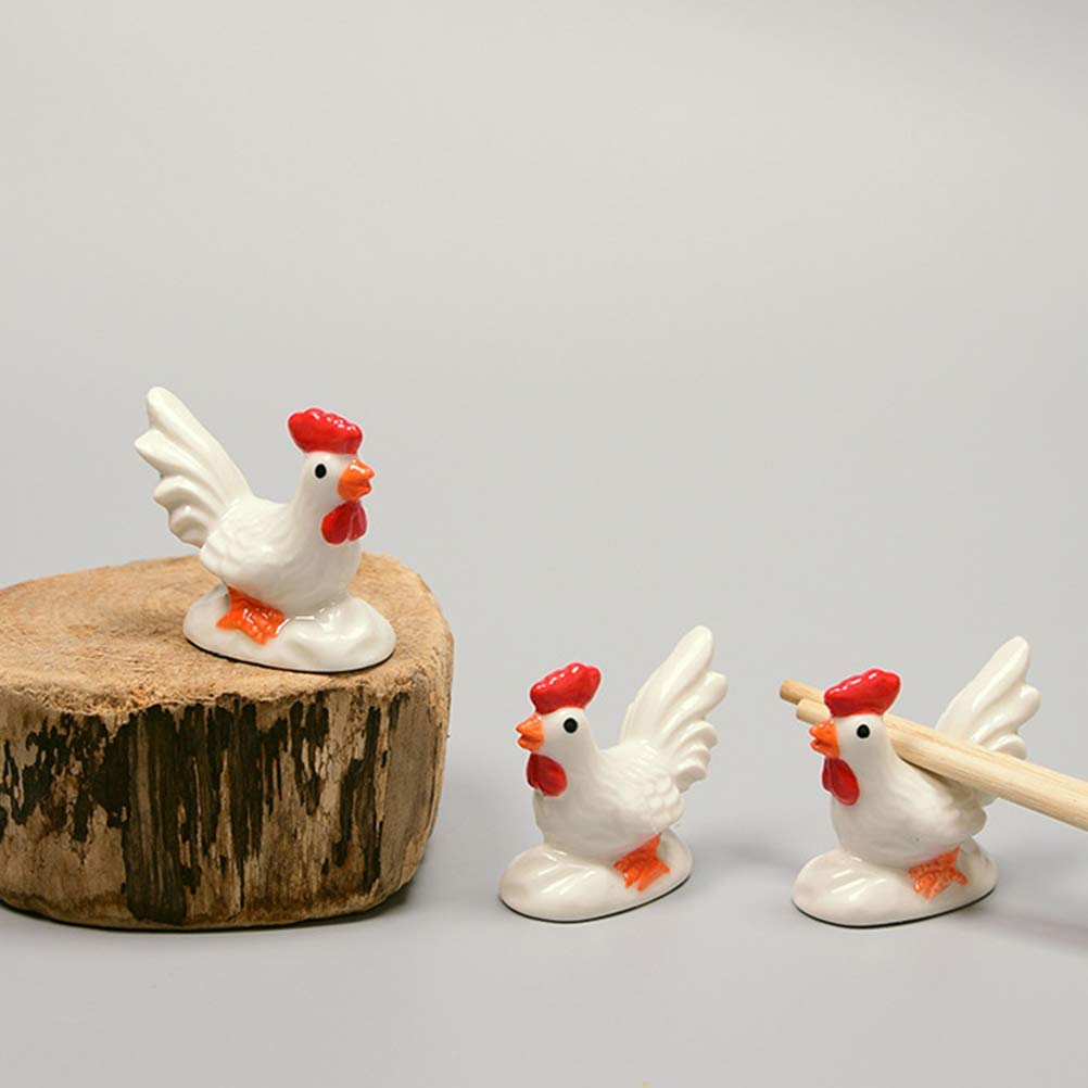 Support De Baguettes 6 Pièces, Support De Vaisselle Design Coq Créatif, Couteau en Céramique, Support De Cuillère À Fourchette, Décoration De Table De Restaurant Familial
