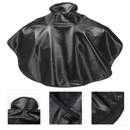 Capa para peluquero impermeable para corte de cabello negra miniatura 7