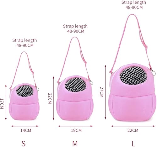Miniatura 8 de Bolsa de transporte para hámsters para mascotas, transpirable, portátil, mochila de viaje con correa para el hombro para mascotas pequeñas, hámster,