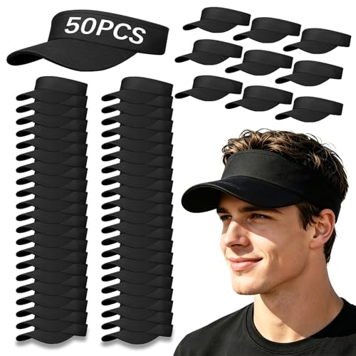 Image of Adjustable Sport Sun Visor Hats Bulk Solid Color Blank Golf Cap Anti Ultraviolet for Beach Tennis Baseball