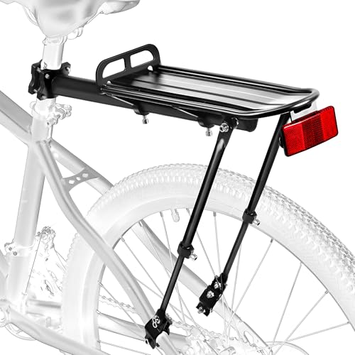 YONTUO BCR10:Rear Bike Rack,Bike Cargo Rack,Aluminum Alloy,Large Size Reflective,Retractable,Universal