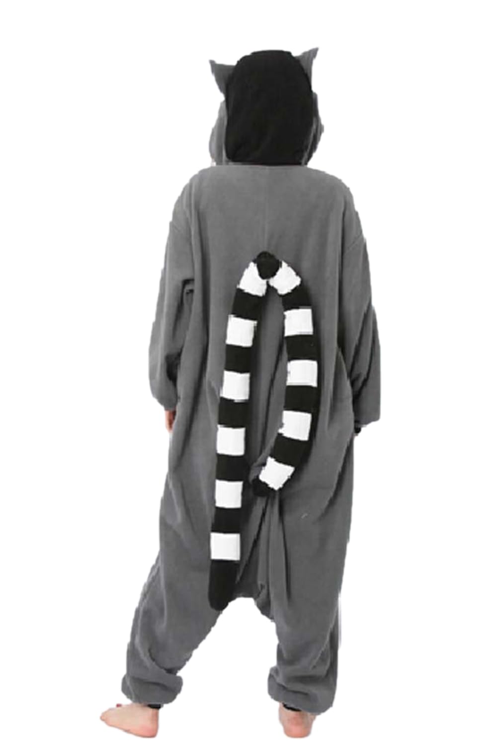 ZKomoL Adult Onesie Unisex Party Pajamas for Women Cosplay Sleepwear Gifts Costume Christmas, Ring Tailed Lemur, L