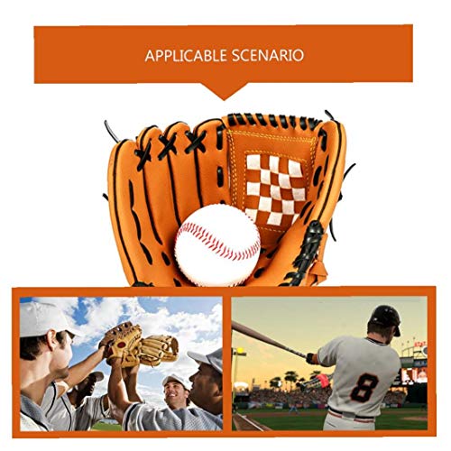Gant De Baseball en Cuir Haut De Gamme Sport Teeball Gant Et Balle De Softball Mitten Mitt pour Les Enfants Et Les… - Image 3