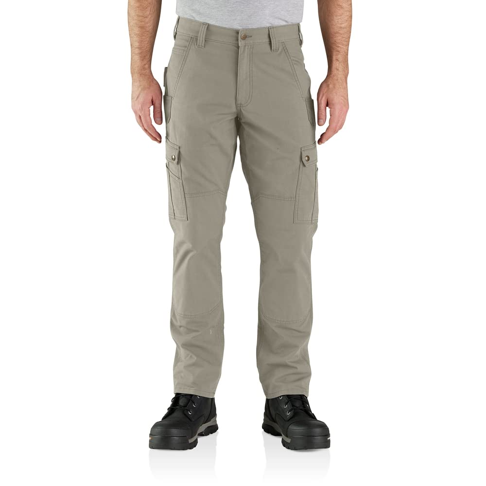 Carhartt Men's Rugged Flex Relaxed Fit Ripstop Cargo Work Pant, Greige, W34/L34