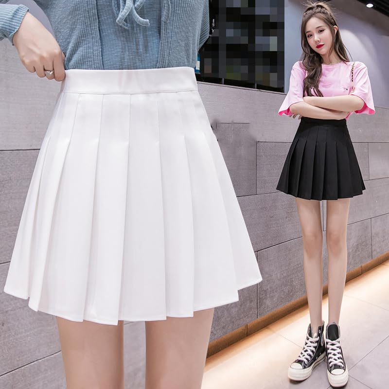 Women's Winter Wool High Waisted Pleated Skirt Slim Fit A-Line3