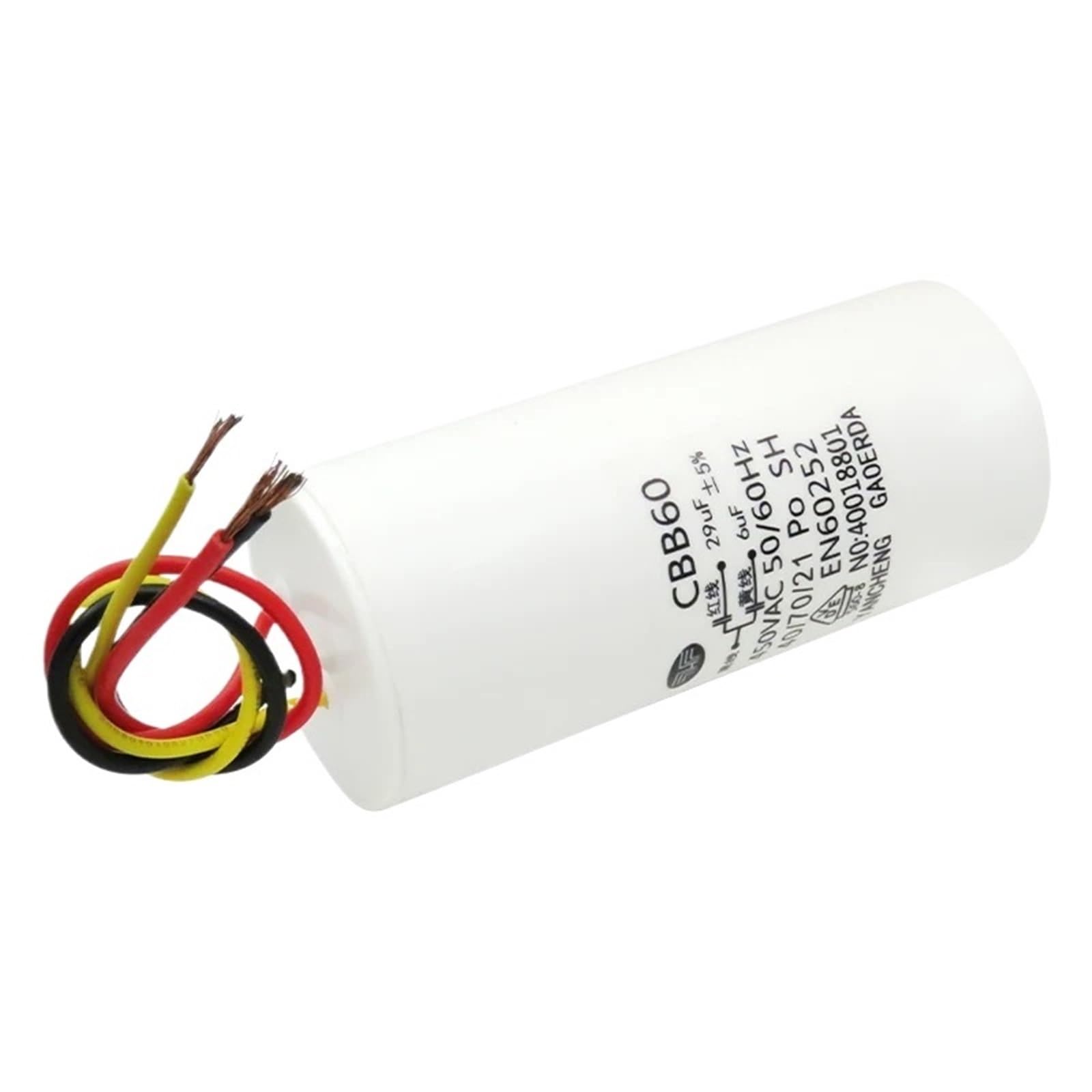 1 Uds CBB60 6UF + 29UF 450V tres cables elevador eléctrico grúa motor arranque condensador elevación