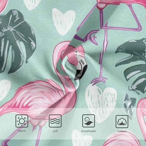 Wusikd Flamingo Girls' Underwear Cotton Leaves Pink Girls Briefs Soft Toddler Underwear 2T3