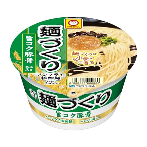 マルちゃん 麺づくり 旨コク豚骨 (87g×12個 / ノンフライ極細麺) とんこつ カップ麺 カップラーメン (香り立ちスープ×小麦香るつるカタ麺) 箱買い ラーメン 東洋水産のサムネイル