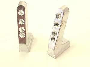 GPM Racing LS0108 Silver Aluminum Angled Servo Mount