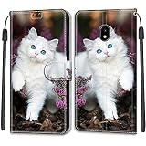 Feyten Cover per Samsung Galaxy J3 2017/J330, Custodia Samsung J3 2017/J330 Portafoglio, Cover a Libro con [Supporto][Slot per Schede][Magnetica] Flip Protettiva Case di PU Pelle Cover (Gatto 2)