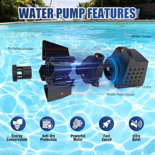 AgiiMan-3200-GPH-Pond-Pumps-200W-Pond-Pump-for-Outdoor-Ponds-with-Filter-Bag-and-33-FT-Cable-Submersible-Water-Pump-Max-Lifting-Height-20-FT-Ultra-Quiet-Sump-Pump-for-Pond-Waterfall-Fish-Tank AgiiMan 3200 GPH Pond Pumps 200W Pond Pump for Outdoor Ponds with Filter Bag and 33 FT Cable Submersible Water Pump Max Lifting Height 20 FT Ultra Quiet Sump Pump for Pond Waterfall Fish Tank