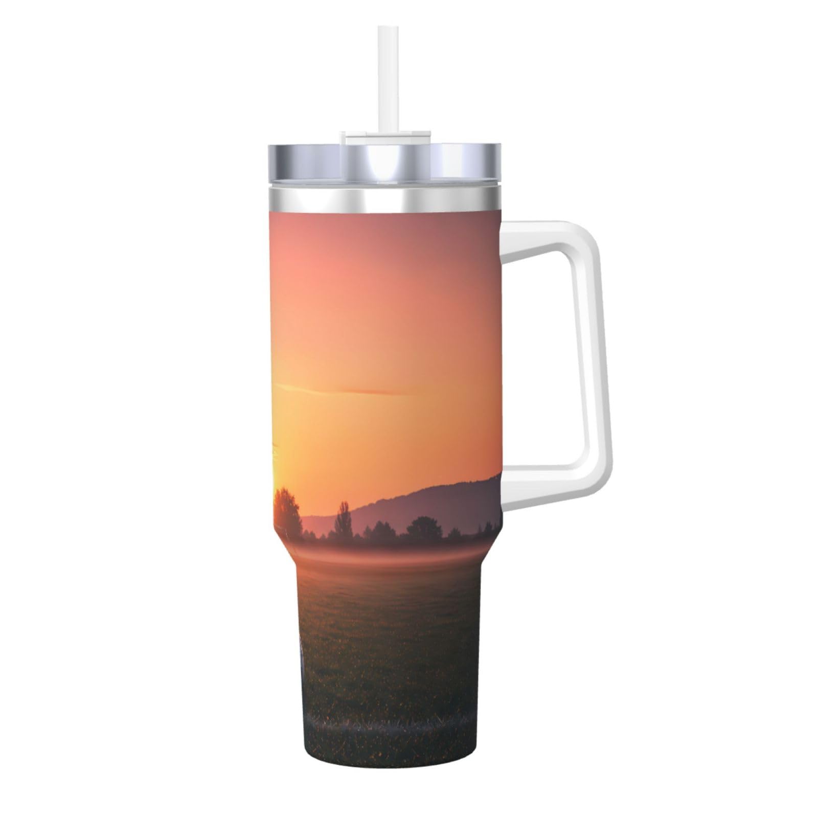 Vaso aislado de 40 onzas, taza de viaje y botella reutilizable 1