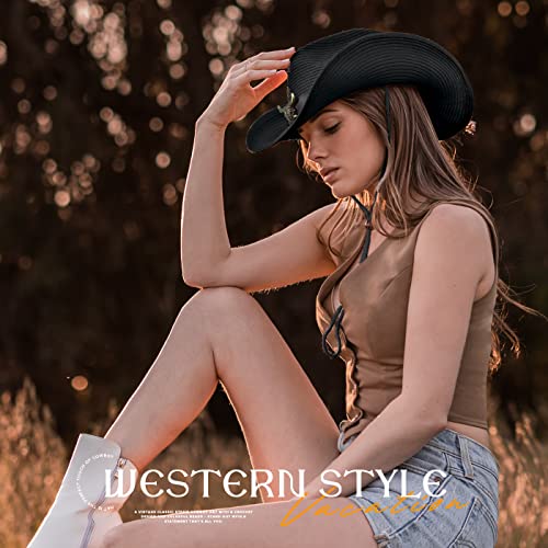 Ew East Water Straw Cowboy Hats For Men Women Cowgirl Hat Cowboy Western Hats For Women Men With Woven Straw Cowgirl Hats #TOP3