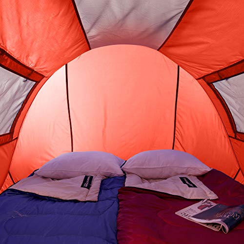 Pop-up Tent 2 Person, Water Resistant Barrel Style Tent for Camping with Rain Fly and Carry Bag, Sunchaser 2-Person Tent by Wakeman Outdoors (Red) - Image 7