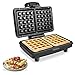 Gotoll Gaufrier Appareil à Gaufre Toaster 2 Tranches Professionnel Machine Waffle Grill 800W Plaque Antiadhésive - Noir