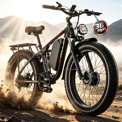 PUJH Electric Bike for Adults - 4000W Dual Motor Ebike