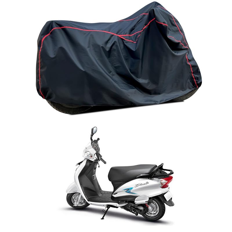 Image of Waterproof Scooter Cover Compatible with Honda Duet Fabric UV Protection (Black)