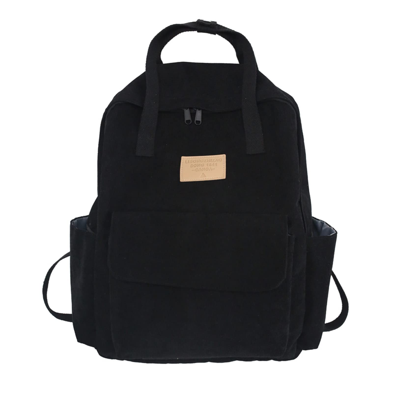 Niedliche Damen Cord Rucksack weibliche einfarbig gestreifte Schultasche College Student Rucksack Mädchen Reisetasche Handtasche