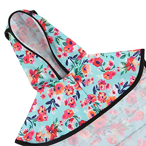 Hde Dog Raincoat Hooded Slicker Poncho For Small To X-Large Dogs And Puppies (Turquoise, X-Large) #TOP4