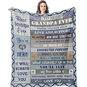 Kazdan Grandpa Gifts Blanket, Gifts for Grandpa, Best Grandpa Gifts, Great Grandpa Birthday Gifts, Grandfather Gift, New…