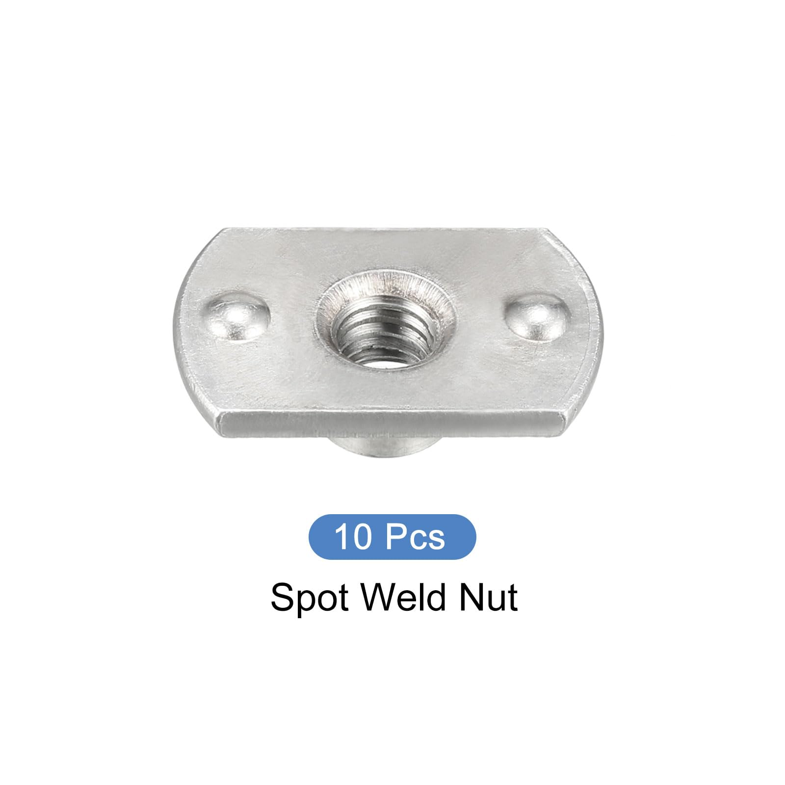 METALLIXITY Dadi per Saldatura a Punti (M6) 10 Pezzi, Dado di Fissaggio a Doppia Linguetta in Acciaio al Carbonio - per Edilizia Industriale