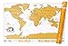 Scratch Map Original Scratch off Map, Personalized World Travel Map Poster with countries, states, cities, Manufactured in the UK