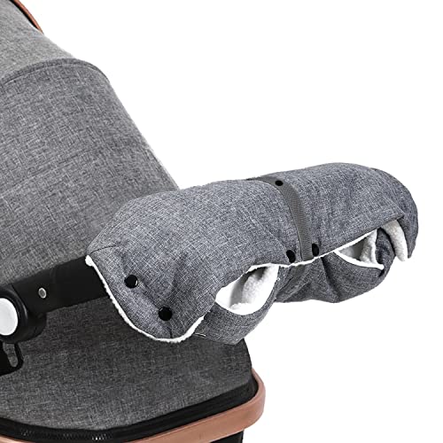Azeekoom Handwärmer Kinderwagen, Kinderwagen Handschuhe Handmuff mit Warm Flanell, Winddicht Thermal Kinderwagenmuff Universalgröße für Kinderwagen Buggy