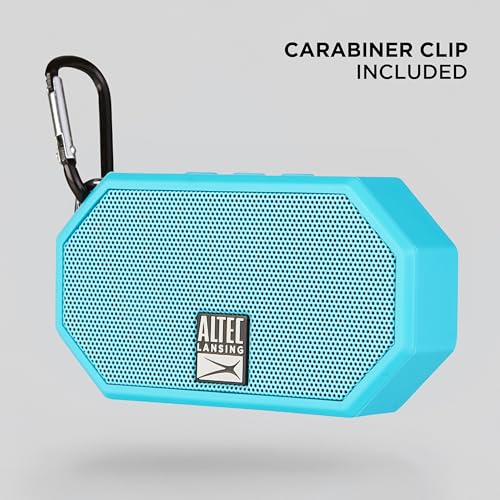 Image of Altec Lansing Mini H2O - Waterproof Bluetooth Speaker, IP67 Certified & Floats in Water, Compact & Portable Speaker for Hiking, Camping, Pool, and Beach,Aqua