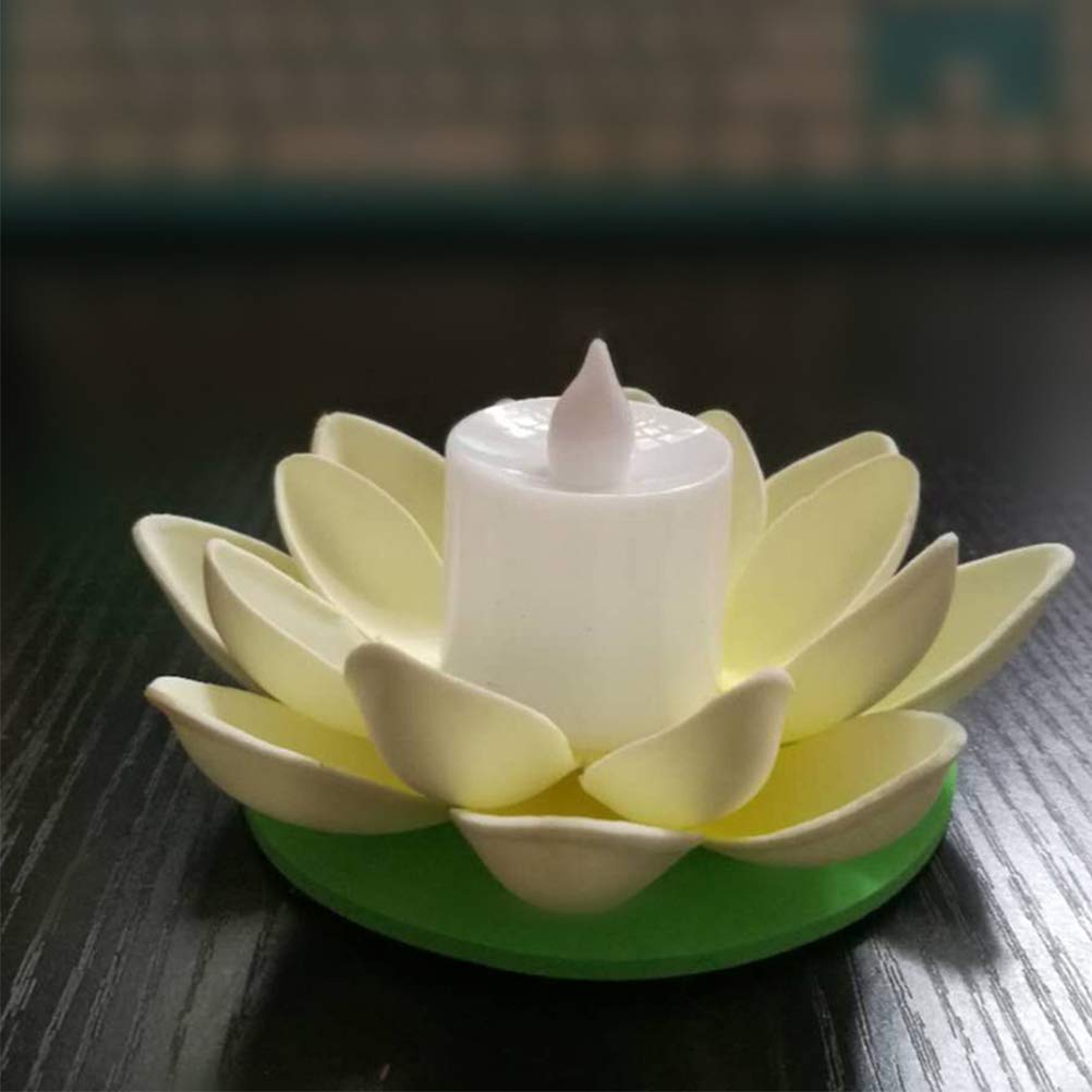 6 sztuk 11.5 cm Solar Power LED Lotus Światła Lampa Kwiat Pływający Staw Ogród Basen Lampka nocna