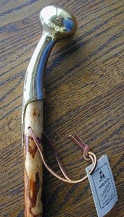 Whistle Creek 37" Sassafras Country Cane with Brass Handle