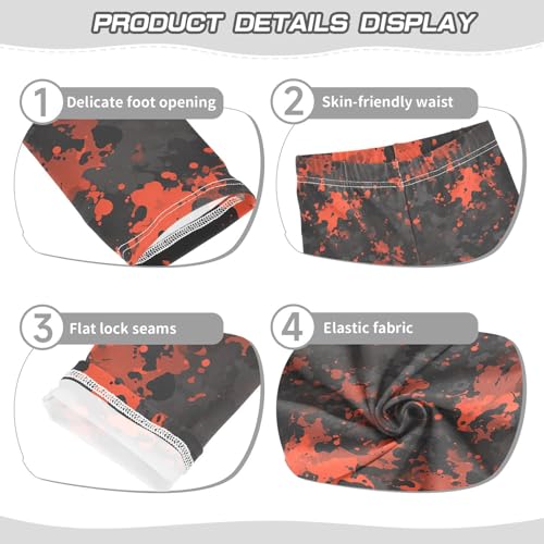 KLL Red Gray Camouflage Toddler Girl Cotton Leggings Casual High Waisted Sweatpants Gym3