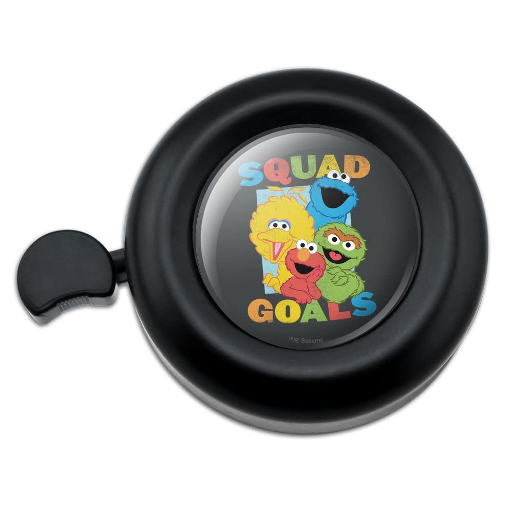 GRAPHICS & MORE Sesame Street Elmo Character Group Squad Goals Bicycle Handlebar Bike Bell