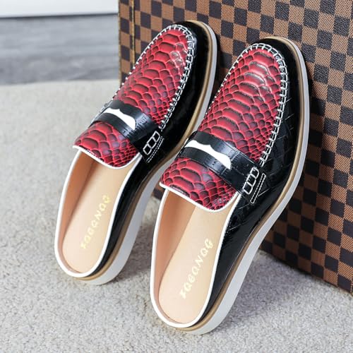 Mens Slip On Mules & Clogs Backless Loafers, Light Open Back Shoes Comfort Walking Shoes Breathable Slippers Closed Toe Slides with Anti-Skid Rubber Sole (Black)2