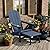 Mdeam 3-Level Adjustable Adirondack Chair with Retractable Ottoman, HDPE All-Weather Folding Fire Pit Chair with 2 Cup Holders, Outdoor Chair for Deck Patio Garden Backyard Lawn (Navy Blue)