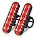 TANMORT Luz Trasera Bicicleta Recargable USB, Luz Bicicleta Impermeable IP64 con 7 Modos, Piloto Trasero Rojo Bici Potente LED de 120LM para Ciclismo de Carretera Montaña (Paquete de 2 Piezas)