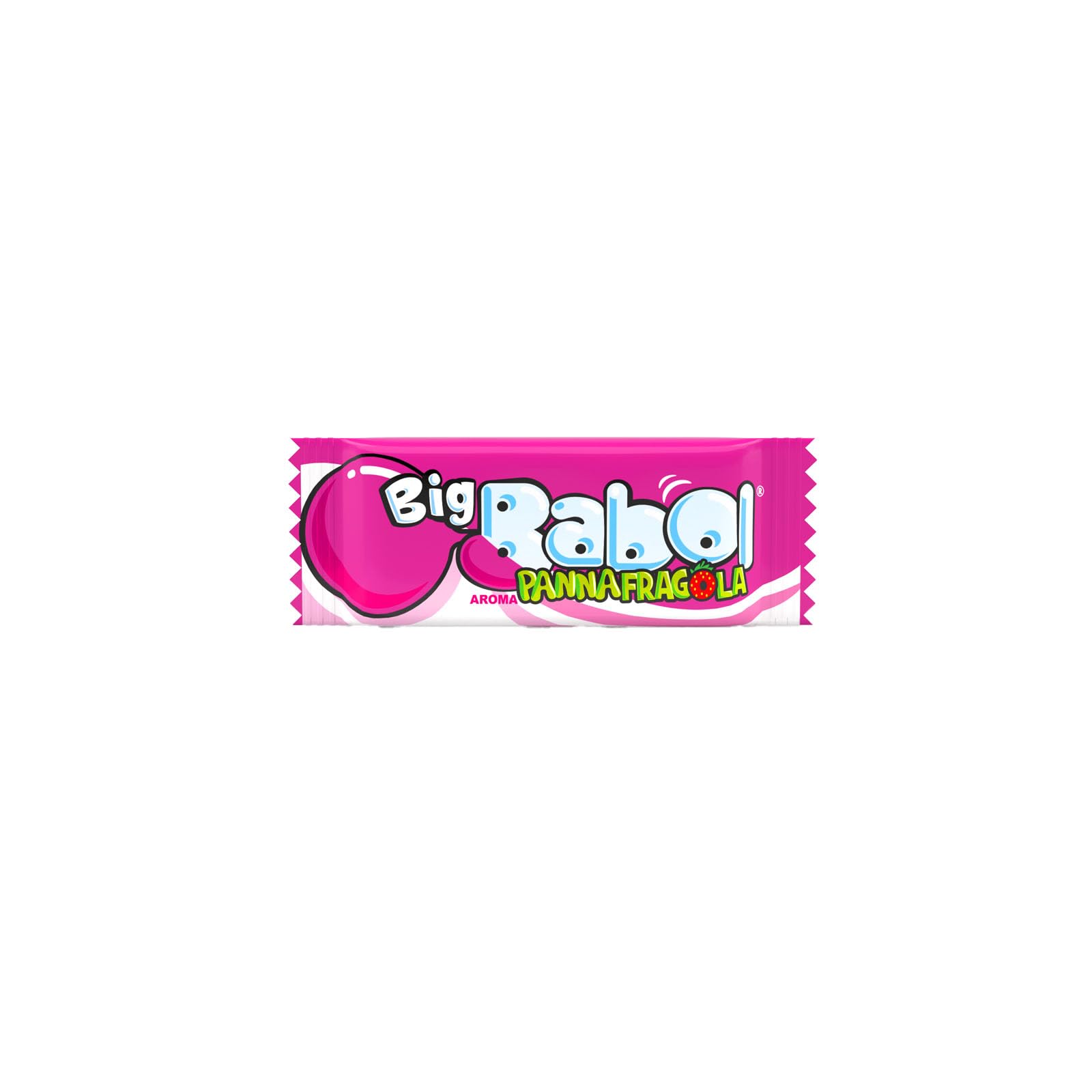 Big Babol Panna e Fragola Chewing Gum Morbido, senza Glutine, Gusto Panna e Fragola, Confezione da 200 Gomme da Masticare Incartate Singolarmente