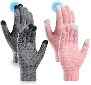 ytorgr Winter Thermal Gloves for Women Warm,Knitted Warm Gloves Touch Screen Winter Gloves for Outdoor Activities