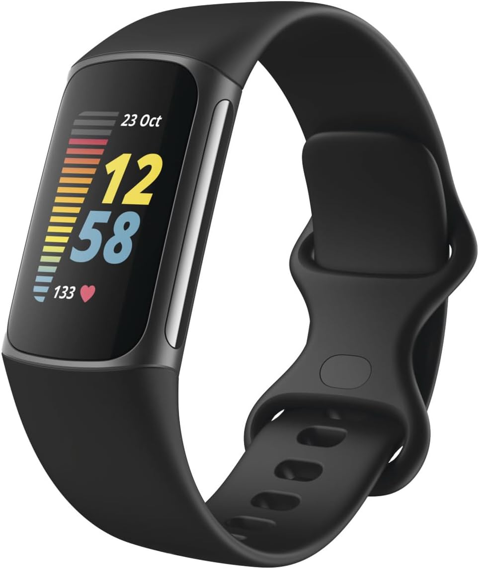 Fitbit Charge 5 Activity Tracker with 6-months Premium Membership Included, up to 7 days battery life and Daily Readiness Score, Black / Graphite Stainless Steel