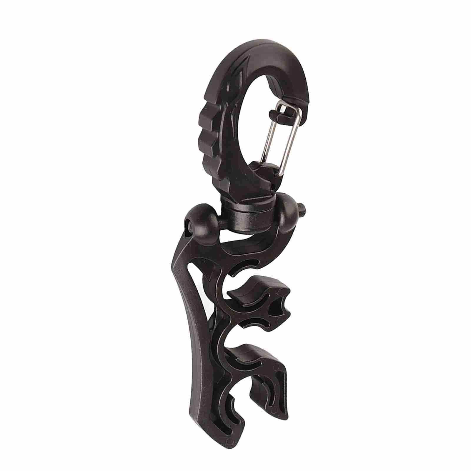 Keep Diving Hose Holder Quick Attach Clip Buckle for BCD 3 Tube Clamps PP Material Proof in Underwater Adventures (Black)